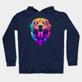 Cute Golden Retriever Melty Watercolor Drawing Hoodie